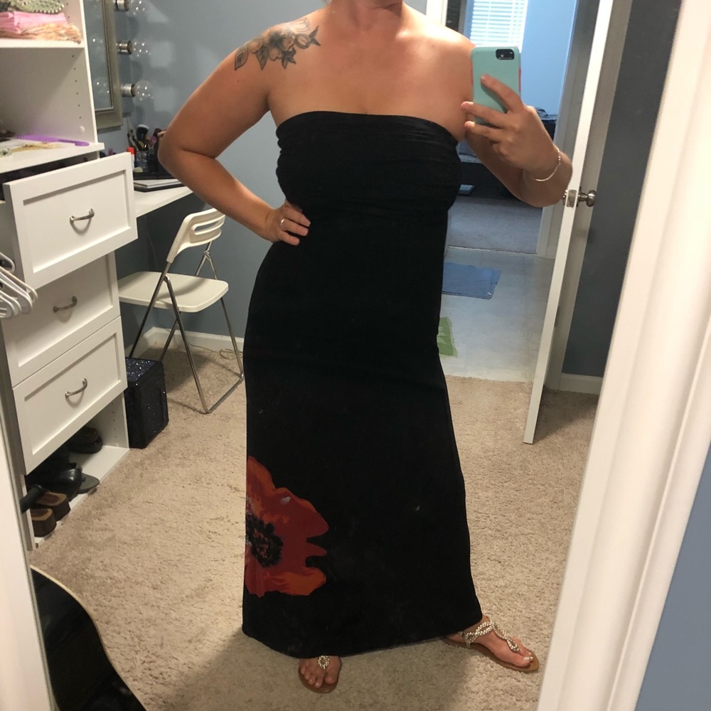 Long Strapless Maxi Dress